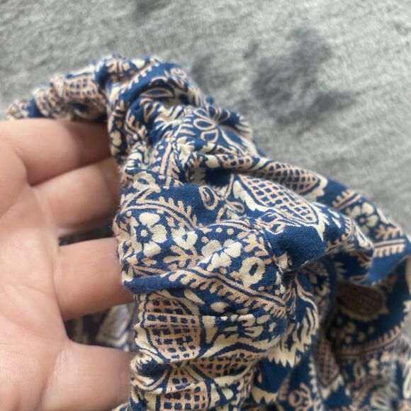 Anthropologie Roller Rabbit Culotte Womens Large Blue Yarella Flounce Pants Boho - Picture 11 of 15